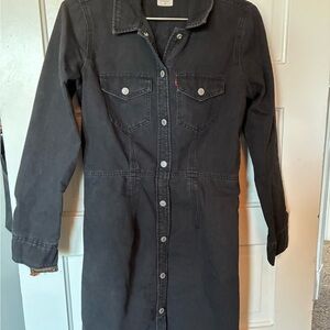 Levi's Charcoal Long Sleeve Denim Dress
